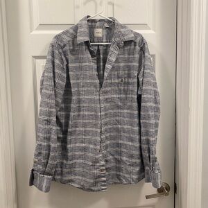 ROWM Gray Plaid Men’s Shirt size large tall